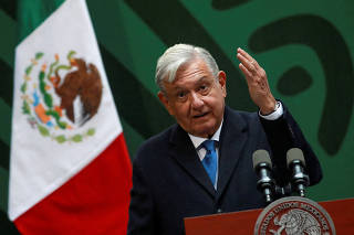 FILE PHOTO: Mexico's President Andres Manuel Lopez Obrador holds a news conference in Mexico City
