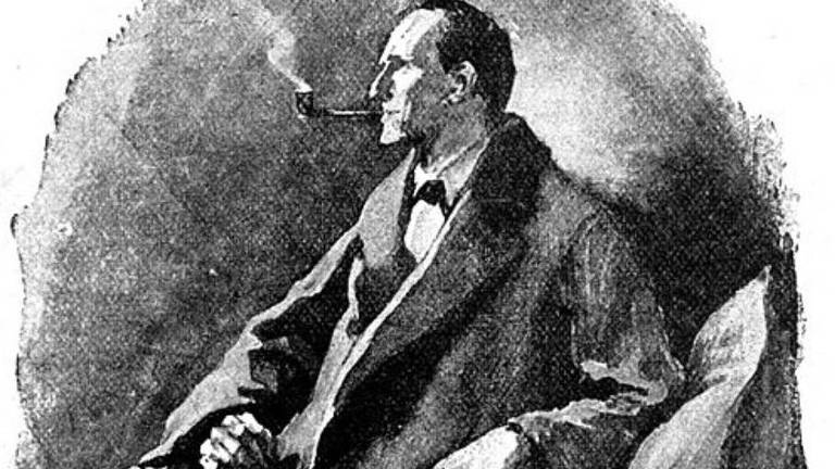 Desenho de Sherlock Holmes de 1891