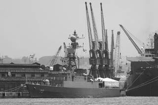 Iranian military ship Iris Dena berthed in Rio de Janeiro's port