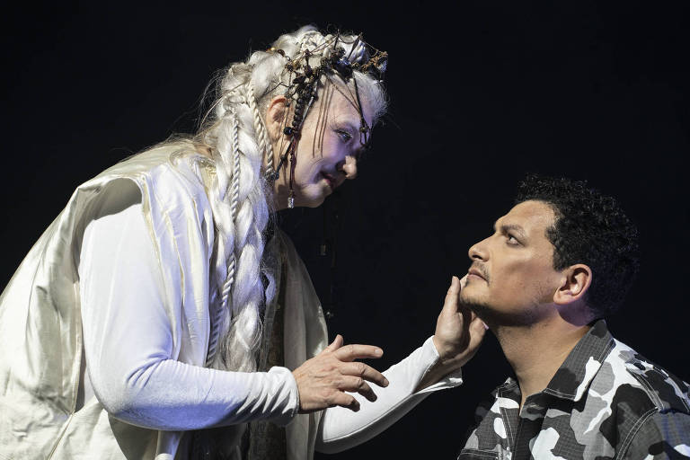 Maria Cristina Kiehr e Johnny França na montagem da ópera 'Dido e Eneas', de Henry Purcell