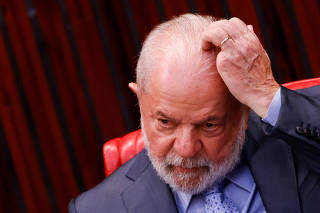 Brazil's President Luiz Inacio Lula da Silva attends a ceremony at the Superior Electoral Court headquarters in Brasilia