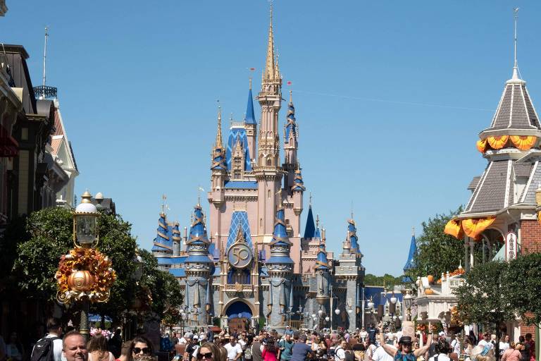 O parque Magic Kingdom, principal atração no Walt Disney World, em Orlando, na Flórida (EUA)