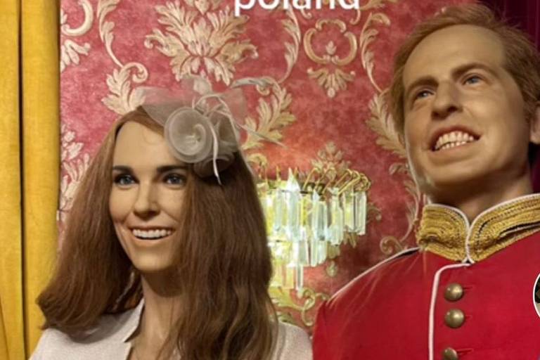 Museu de cera vira piada na web com estátuas de William e Kate; veja