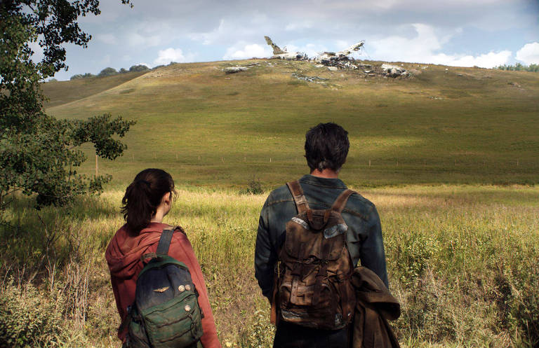 Bella Ramsey e Pedro Pascal em cena da série 'The Last of Us'