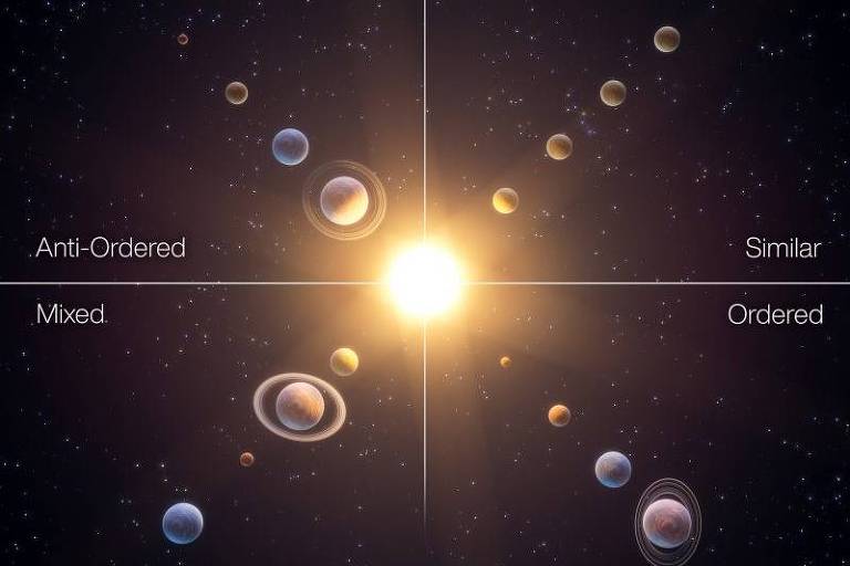 Astrônomos dividem sistemas planetários em quatro sabores