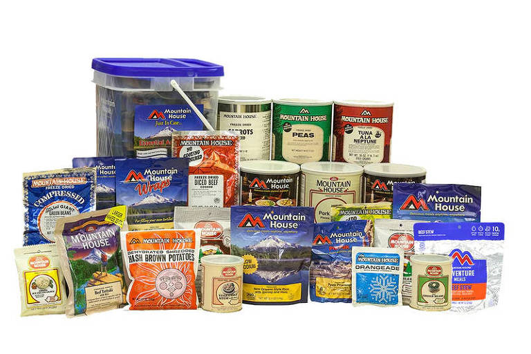 Kits de comidas para emergências da empresa americana Mountain House