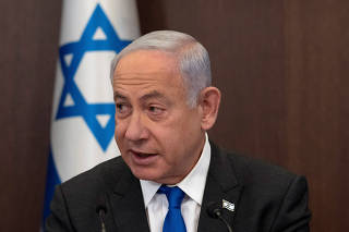 Israeli Prime Minister Benjamin Netanyahu chairs weekly cabinet meeting