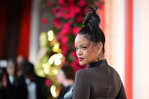 Barbadian singer/actress Rihanna attends the 95th Annual Academy Awards at the Dolby Theatre in Hollywood, California on March 12, 2023. (Photo by Frederic J. Brown / AFP)