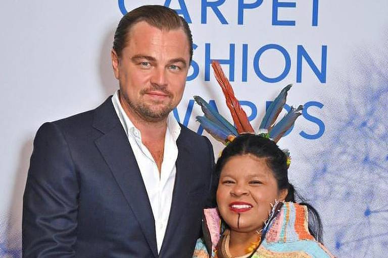 DiCaprio homenageia Sonia Guajajara em evento pré-Oscar