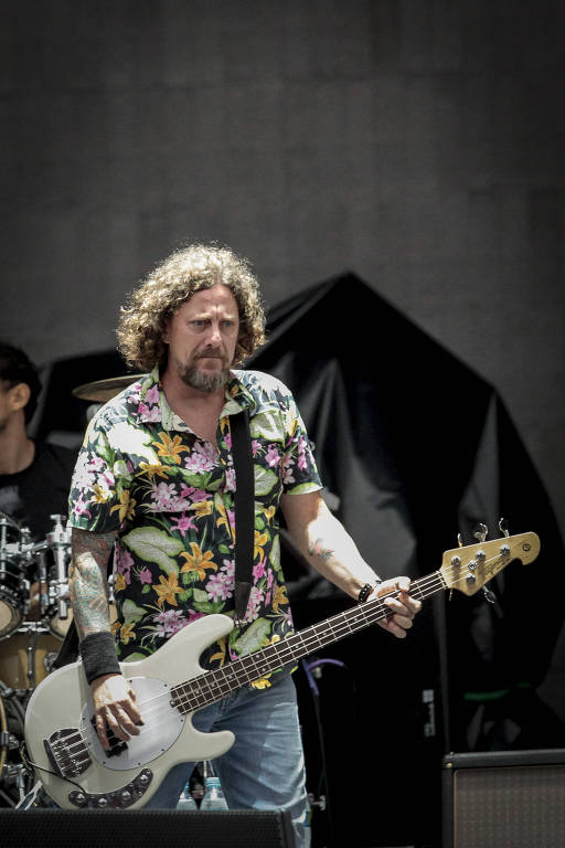 Canisso durante show de abertura para o Foo Fighters, no estádio do Morumbi, em 2015