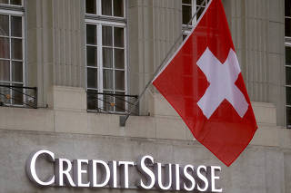 FILE PHOTO: Logo of Swiss bank Credit Suisse is seen in Bern