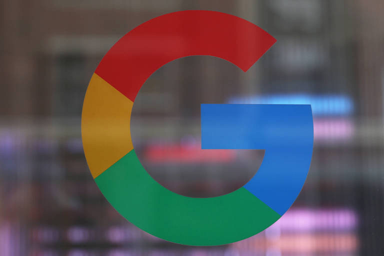 Logo do Google decalcado em uma loja no bairro nova-iorquino de Chelsea
