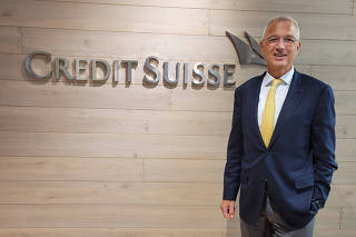 Axel Lehmann, chairman of Swiss bank Credit Suisse, poses for a portrait at the lender's office in Singapore