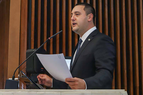 06/02/2023 - RATINHO JR - O governador Carlos Massa Ratinho Junior participou da abertura oficial dos trabalhos da Assembleia Legislativa do Paraná (Alep). Foto: Roberto Dziura Jr / AEN