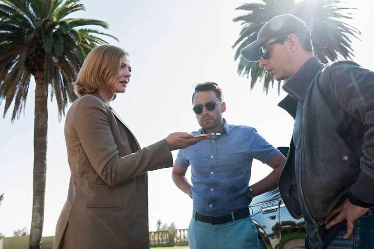 Sarah Snook, Kieran Culkin e Jeremy Strong na quarta temporada da série "Succession", da HBO