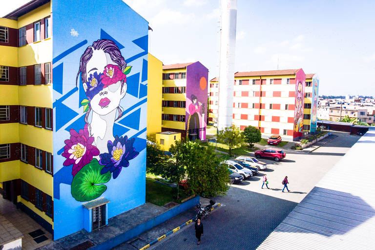 Grafite da artista Fixxa em Ermelino Matarazzo, zona leste de São Paulo