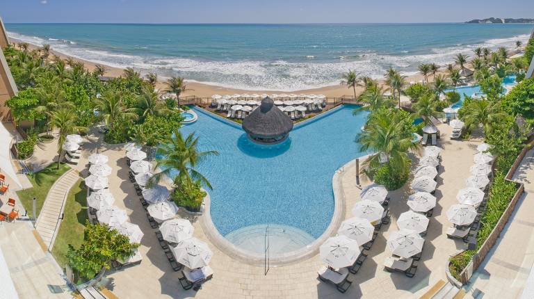 Serhs Natal Grand Hotel & Resort, que fica em frente ao mar, em Natal, no Rio Grande do Norte