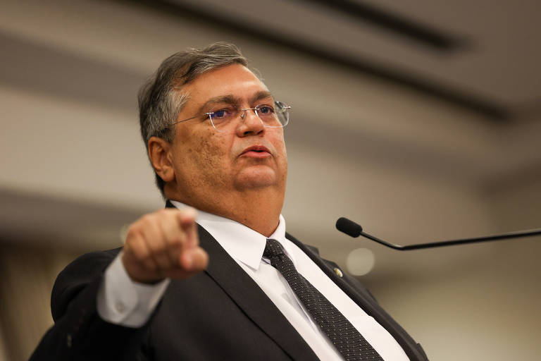 O ministro da Justiça Flávio Dino; ele se reuniu com plataformas para tratar de ameaças às escolas