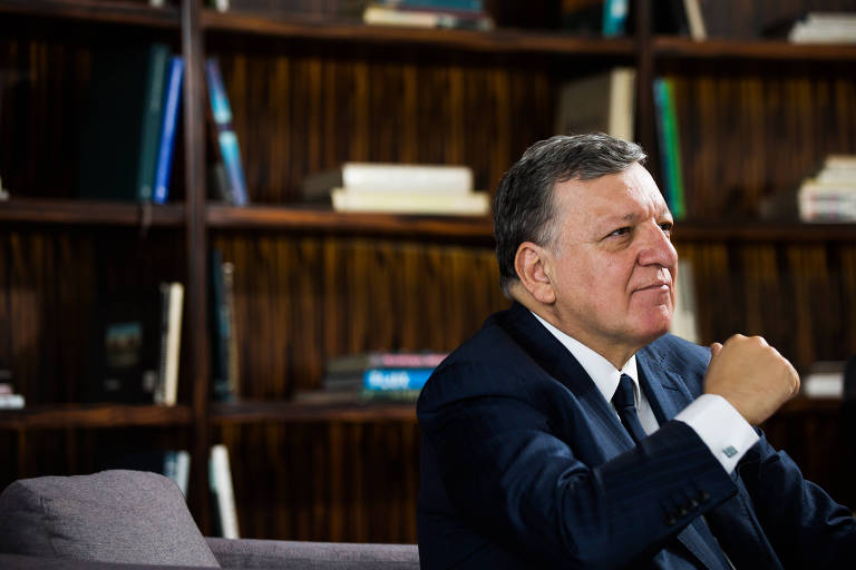 José Manuel Barroso, presidente do conselho da Gavi, durante entrevista à Folha, na capital paulista