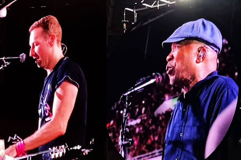 Milton Nascimento canta com Chris Martin, do Coldplay, em show no Rio de Janeiro