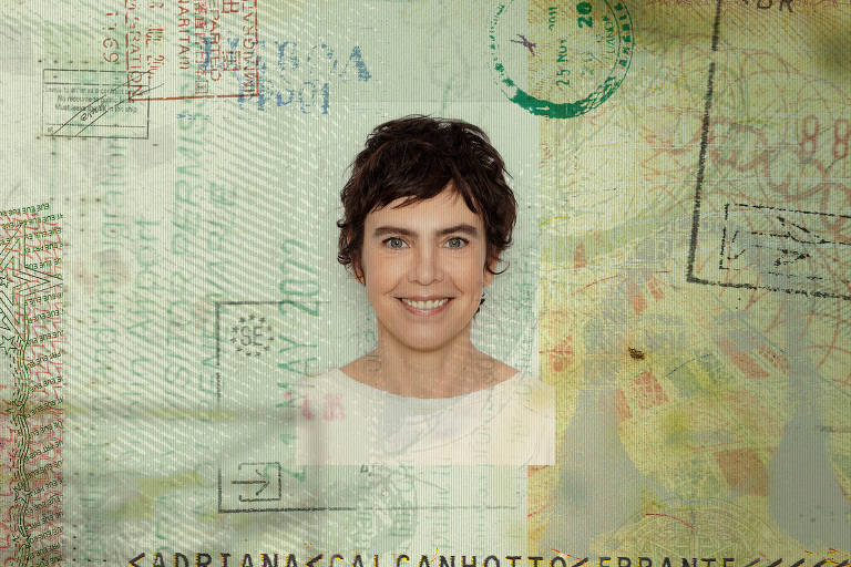 A cantora e compositora Adriana Calcanhotto em cartaz de divulgação de 'Errante', seu novo disco 