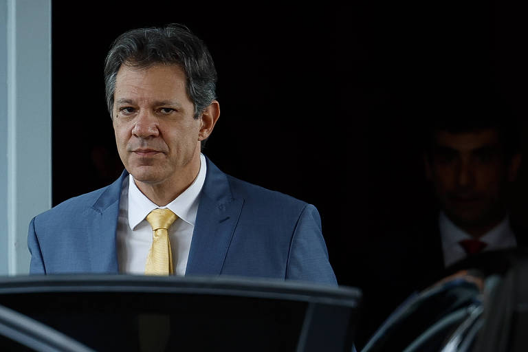 Fernando Haddad, ministro da Fazenda, após evento na sede da pasta, em Brasília