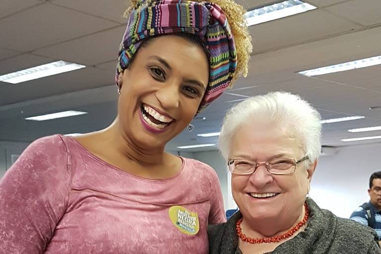 Marielle Franco com Erundina