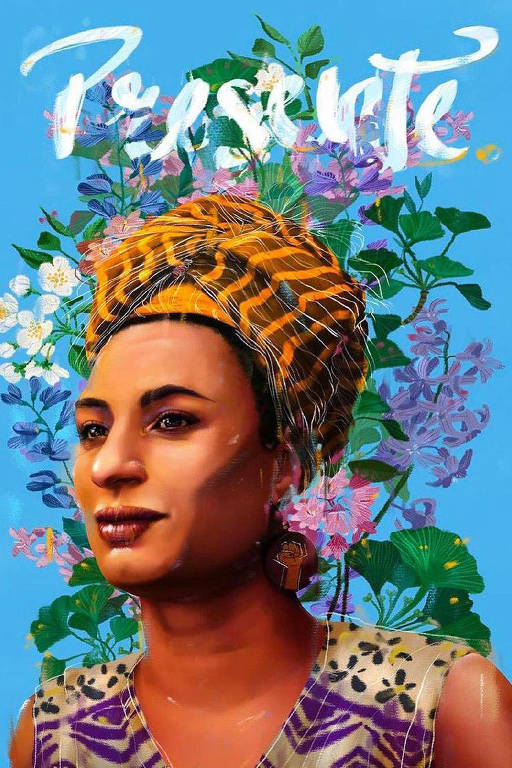 Linda ilustração em homenagem à Marielle, de @fepparodrigues