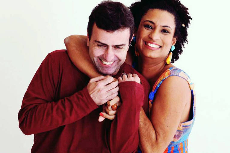 Vereadora do PSOL, Marielle Franco com Marcelo Freixo 
