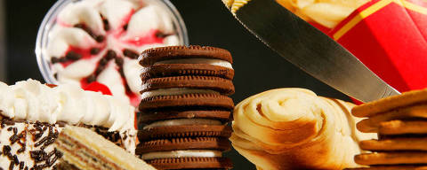 Alimentos ultraprocessados - biscoitos, batata frita, sorvete - Web Stories