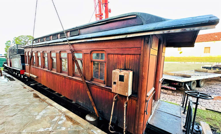 Agora, carro fará parte do acervo ferroviário da cidade no interior paulista