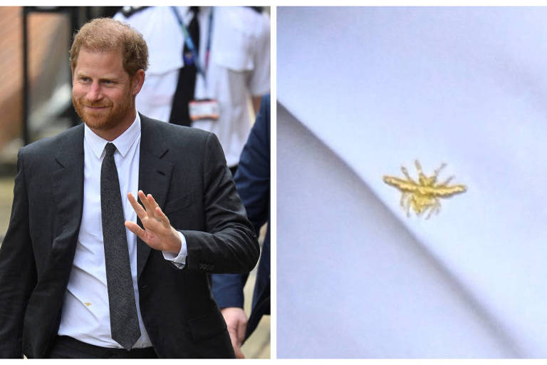 'Mancha' na camisa do Príncipe Harry repercute e vale mais de R$ 5 mil; entenda