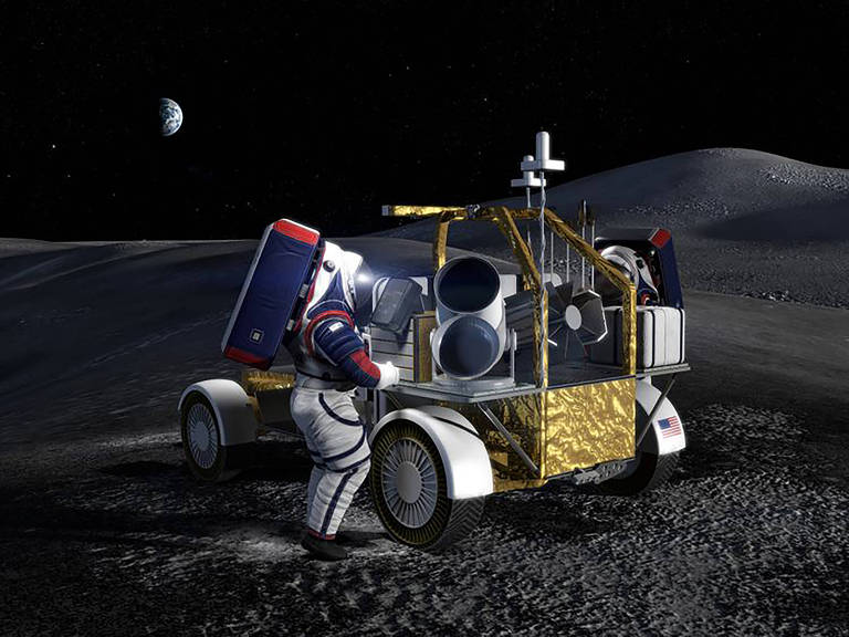 Concepção artística do protótipo do rover lunar da Northrop Grumman, uma das empresas que pretendem iniciar a exploração espacial nos próximos anos