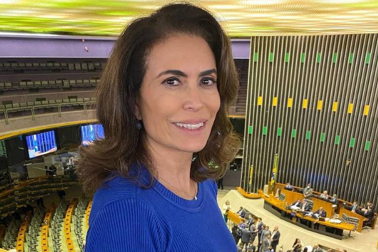Giuliana Morrone, durante cobertura em Brasília