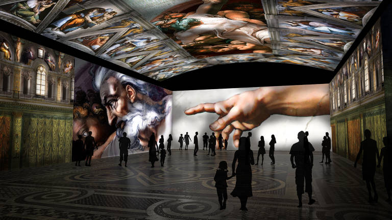Imagem de referência do projeto da exposição Michelangelo: Capela Sistina. 