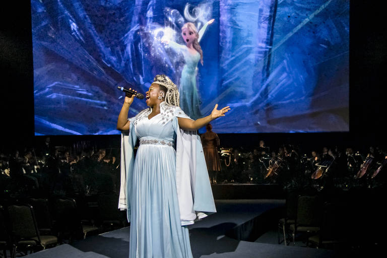 Cena do espetáculo Frozen In Concert, que estreia no parque Villa-Lobos
