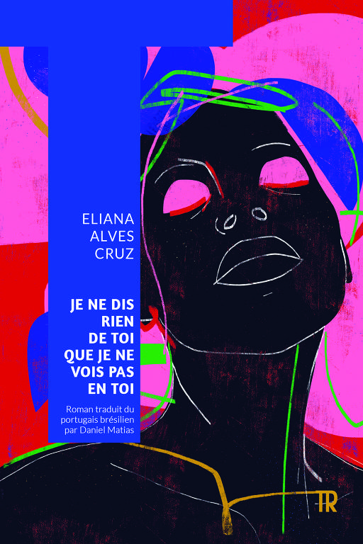 ilustração de capa de livro com mulher negra em olhos rosa-choque