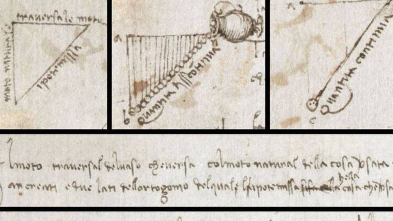 Os desenhos encontrados em um dos arquivos de Da Vinci
