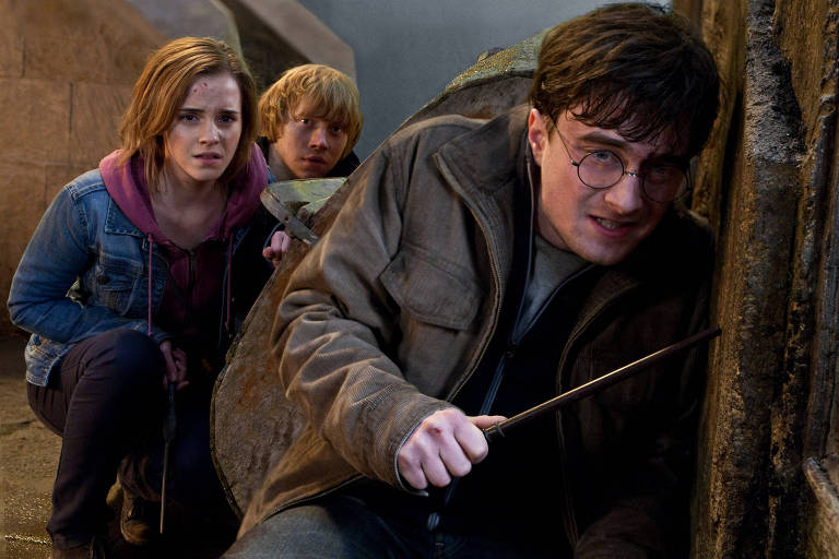 Emma Watson, Rupert Grint e Daniel Radcliffe em cena do filme "Harry Potter e as Relíquias da Morte - Parte 2"