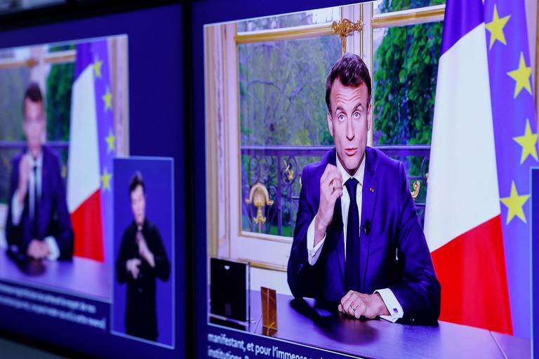 Macron discursa sob panelaço e lamenta falta de consenso para reforma da Previdência