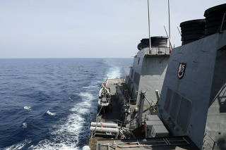 Arleigh Burke-class guided-missile destroyer USS Milius conducts Taiwan Strait transit operation