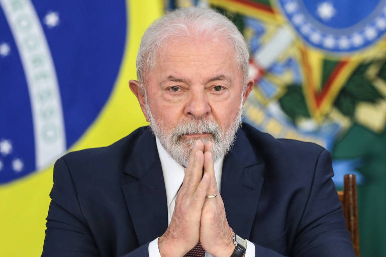 O presidente Luiz Inácio Lula da Silva durante reunião sobre ações contra a violência nas escolas, nesta terça (18) em Brasília