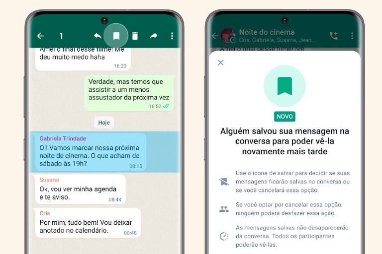 WhatsApp vai permitir salvar mensagens temporárias