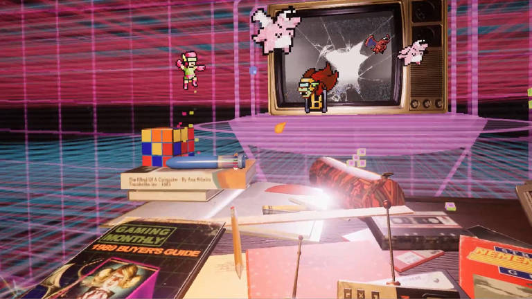 Imagem do jogo 'Pixel Ripped 1989', criado por Ana Ribeiro