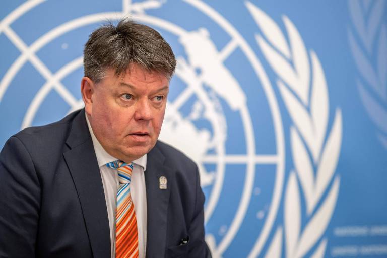 Petteri Taalas, segretário-geral da OMM, durante coletiva de imprensa ocorrida nesta sexta (21) para o lançamento do relatório anual da organização sobre o estado do clima mundial