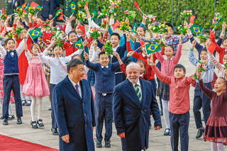 Brazilian President Luiz Inacio Lula da Silva meets with Chinese President Xi Jinping in Beijing