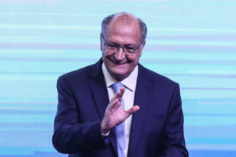 Vice-presidente Geraldo Alckmin durante evento da Abdib (Associação Brasileira da Infraestrutura e Indústrias de Base), em Brasília