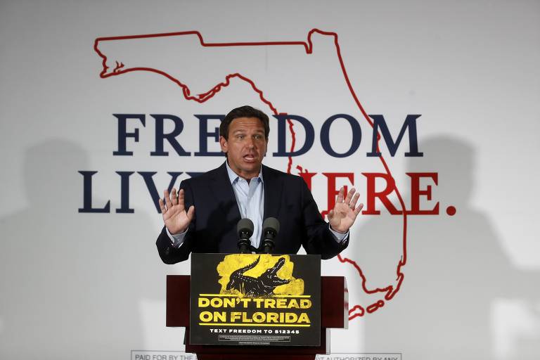 Principal herdeiro das ideias de Donald Trump, DeSantis levou a cartilha do ex-presidente ao extremo ao bradar contra imprensa, políticas de imigração e medidas restritivas para conter a Covid-19