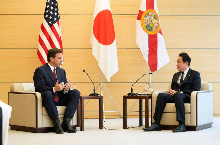 Em abril de 2022, de olho na Casa Branca, o republicano deu início a um giro internacional para se encontrar com importantes aliados dos EUA: Japão, Coreia do Sul, Israel e Reino Unido