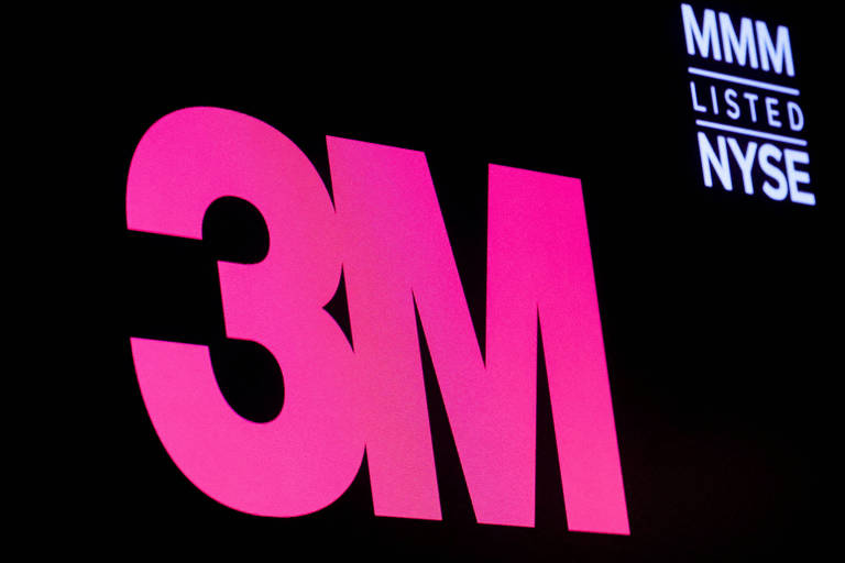 Logotipo da empresa 3M, que fabrica de medicamentos a post-it